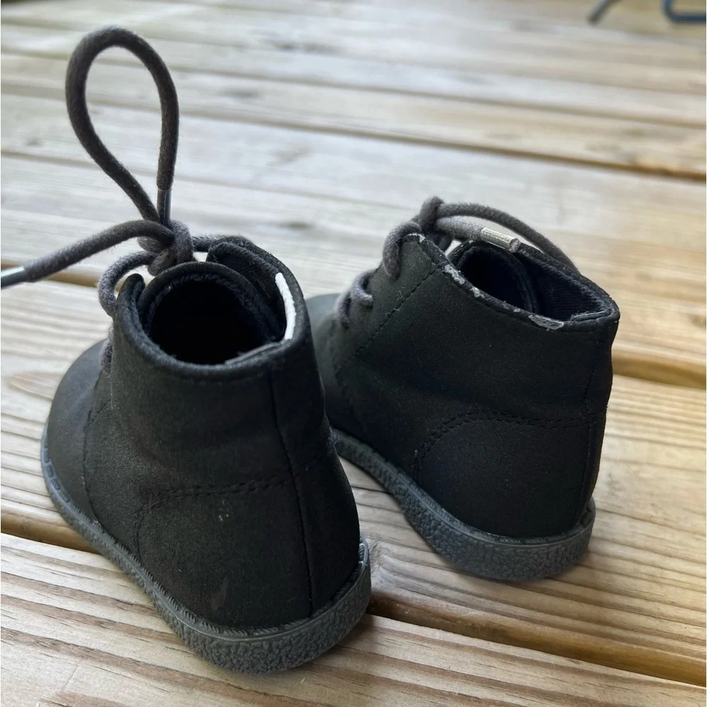Baby infant size 4 Classic Black Kids Boots with laces
